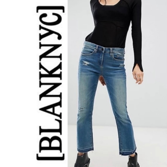 Blank NYC Denim - BLANK NYC Kick Flare Cropped Lowrise Jeans Size 24